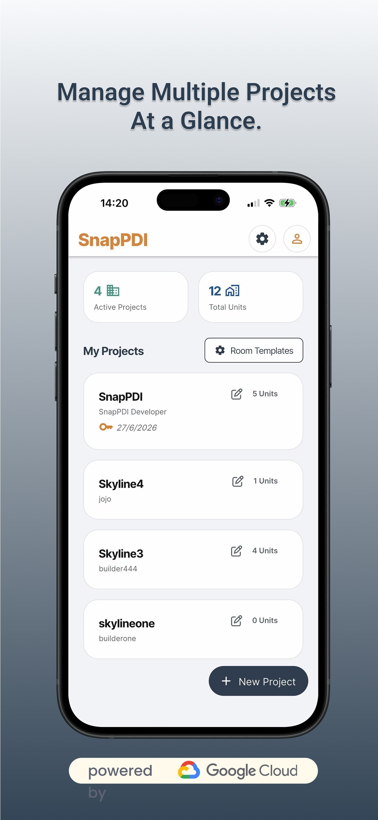 SnapPDI App Dashboard
